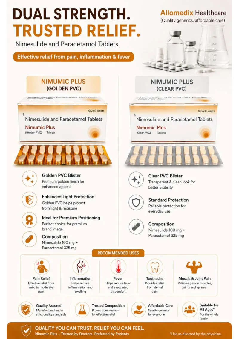 Nimumic Plus product information sheet — Nimesulide 100 mg + Paracetamol 325 mg
