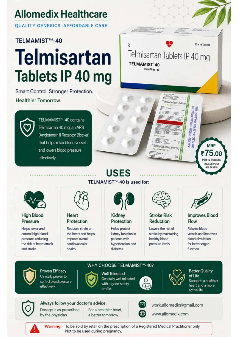Telmamist 40 product information sheet — Telmisartan 40 mg